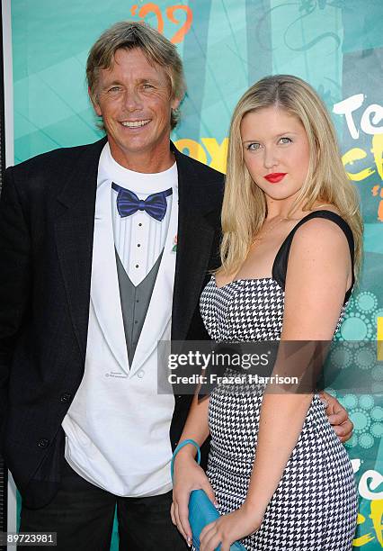 Actor Christopher Atkins and daughter Brittney Bomann arrive at the 2009 Teen Choice Awards held at Gibson Amphitheatre on August 9, 2009 in...