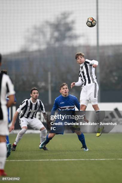 Alessandro Tripaldelli during the U19 match between Juventus and Sampdoria at Juventus Center Vinovo on December 22, 2017 in Vinovo, Italy.