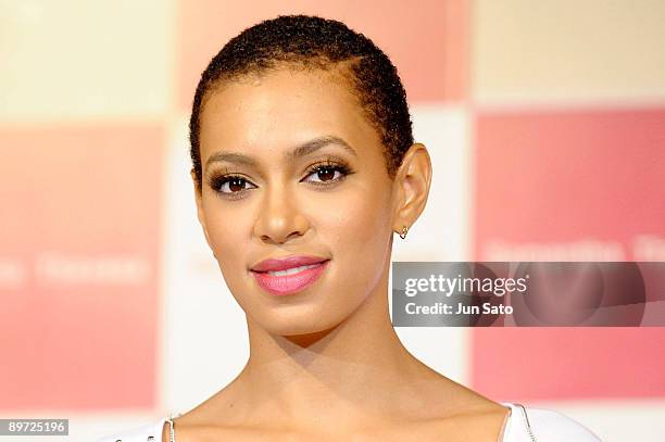 Singer Solange Knowles promotes Samantha Thavasa & Disney Collection at Tokyo Disneyland Hotel on August 10, 2009 in Urayasu, Chiba, Japan.