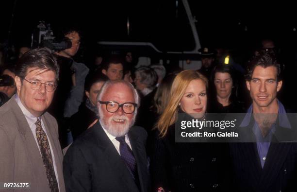 Director John Hughes, Richard Attenborough, actress Elizabeth Perkins and actor Dylan McDermott attend the premiere of "Miracle On 34th Street" on...