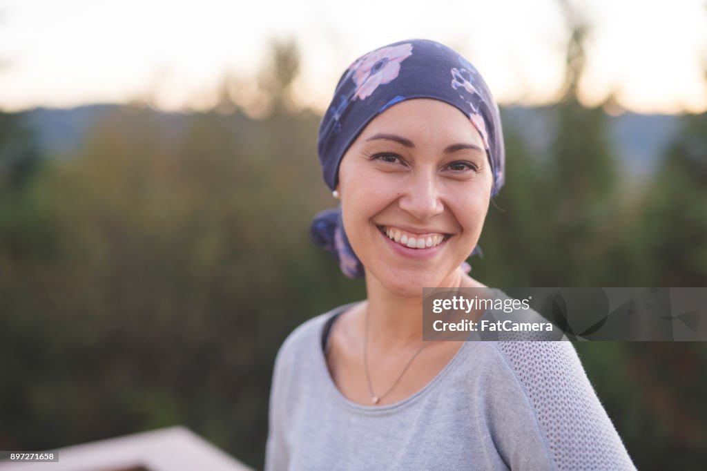 Beautiful Woman with Cancer Smiles