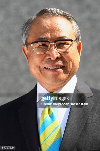 Council member Jung-Ki Park of South Korea poses during a photocall at the IAAF council meeting at the Hotel Intercontinental on August 10, 2009 in...