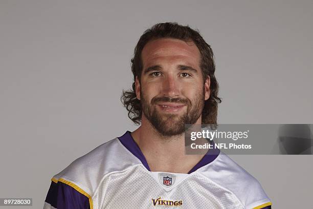 Jared Allen of the Minnesota Vikings poses for his 2009 NFL headshot at photo day in Minneapolis, Minnesota.