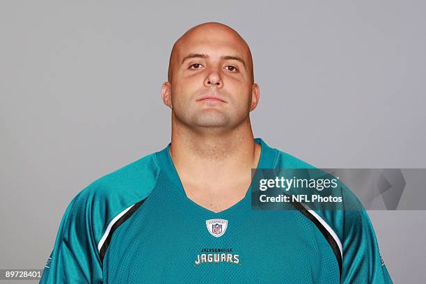 Tony Pashos of the Jacksonville Jaguars poses for his 2009 NFL headshot at photo day in Jacksonville, Florida.