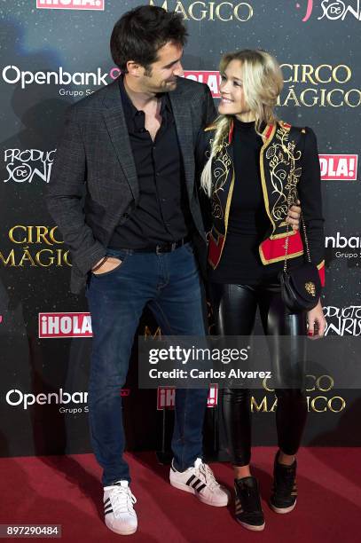 Spanish actress Patricia Montero and Alex Adrover attend 'Circo Magico' premiere on December 22, 2017 in Madrid, Spain.