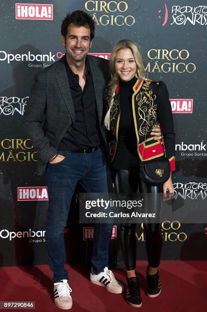 Spanish actress Patricia Montero and Alex Adrover attend 'Circo Magico' premiere on December 22, 2017 in Madrid, Spain.