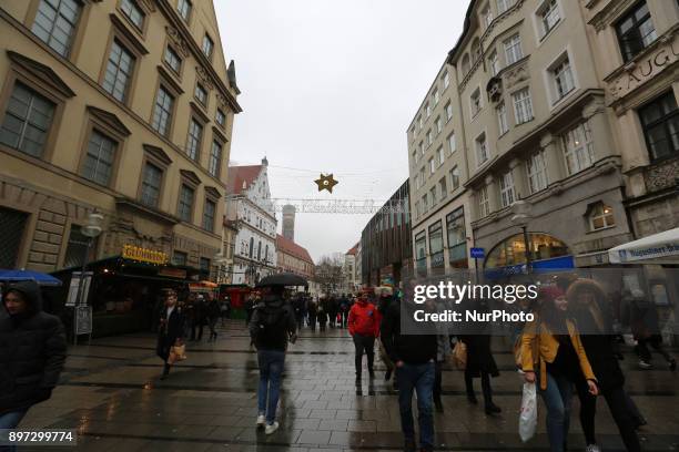 &quot;Münchner Christkildlmarkt&quot; - Munich Christmas Market at Marienplatz in Munich, Germany, on 22 December 2017.