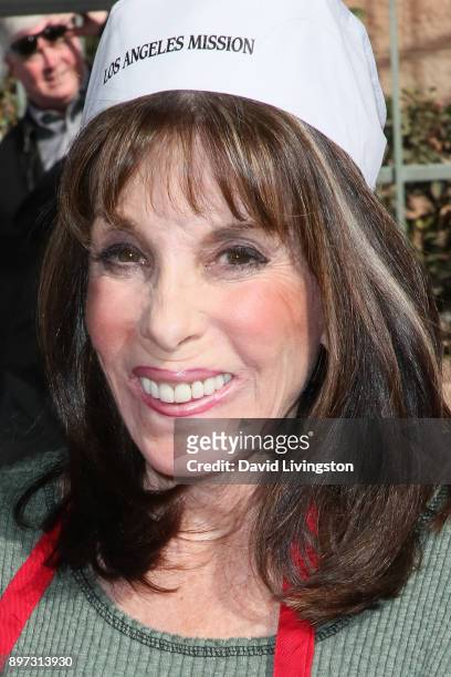 Actress Kate Linder is seen at the Los Angeles Mission's Christmas Celebration on Skid Row on December 22, 2017 in Los Angeles, California.