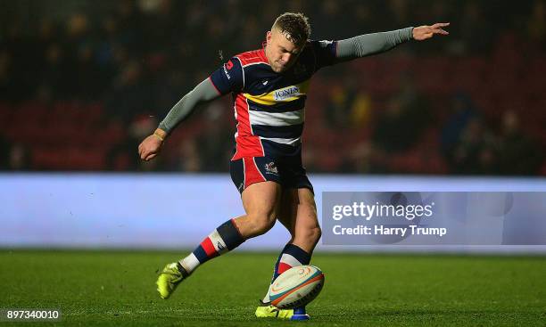 Ian Madigan of Bristol Rugby during the Greene King IPA Championship match between Bristol Rugby and Cornish Pirates at Ashton Gate on December 22,...