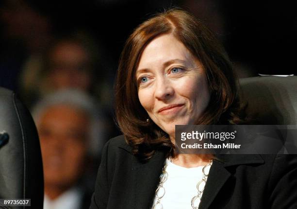 Sen. Maria Cantwell attends the National Clean Energy Summit 2.0 at the Cox Pavilion at UNLV August 10, 2009 in Las Vegas, Nevada. Political and...
