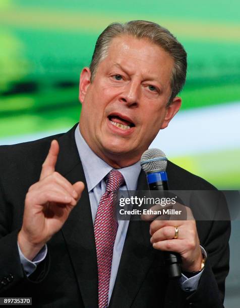 Former Vice President Al Gore speaks during the National Clean Energy Summit 2.0 at the Cox Pavilion at UNLV August 10, 2009 in Las Vegas, Nevada....