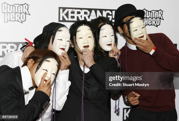 Hiro with his band Fact arrive for the 2009 Kerrang! Awards at The Brewery on August 3, 2009 in London, England.