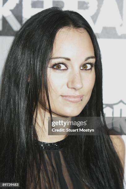 Singer Lauren Harris, daughter of Iron Maiden bassist Steve Harris, arrives for the 2009 Kerrang! Awards at The Brewery on August 3, 2009 in London,...