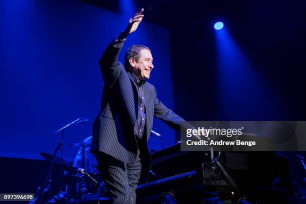 Jools Holland and his Rhythm & Blues Orchestra perform at First Direct Arena Leeds on December 22, 2017 in Leeds, England.