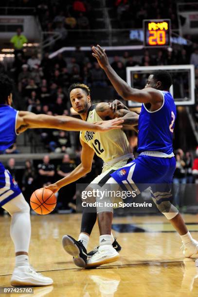 Vincent Edwards forward Purdue University Boilermakers works against the Tennessee State University Tigers defense, Thursday, December 21 Mackey...