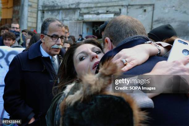 The mother of the victim seen being comforted by others during the march. Thousands of students marched from Miracles square to protest against the...