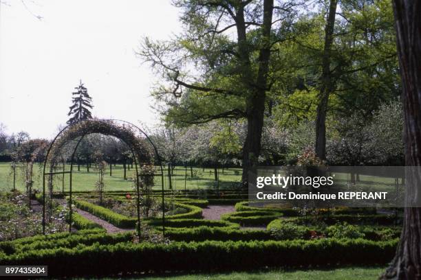 Le domaine de George Sand a Nohant-Vic, dans l'Indre, France. Jardin de la maison de George Sand a Nohant, France.