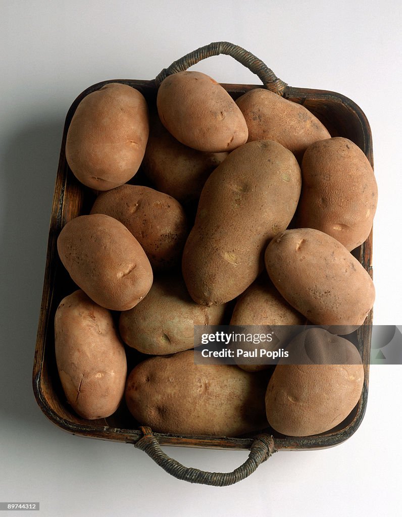 Potatoes in basket