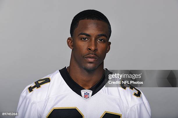 Danny Gorrer of the New Orleans Saints poses for his 2009 NFL headshot at photo day in New Orleans, Louisiana.