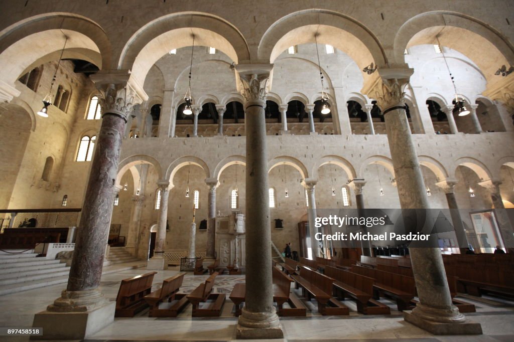 Nave at romanic cathedral in the Old Town