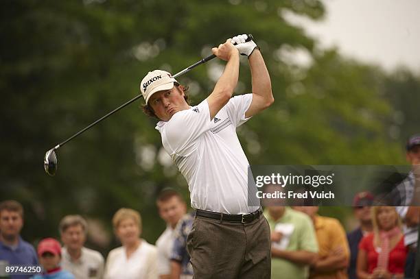 Bridgestone Invitational: Tim Clark in action, drive from tee on No 8 during Saturday play at Firestone CC. Akron, OH 8/8/2009 CREDIT: Fred Vuich