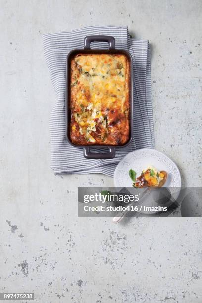 corn pudding - corn pudding stock pictures, royalty-free photos & images