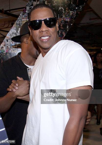 Jay-Z attends Rocawear's 10th Anniversary party at the Rocawear... News ...