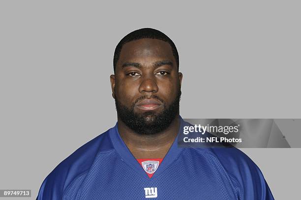Guy Whimper of the New York Giants poses for his 2009 NFL headshot at photo day in East Rutherford, New Jersey.