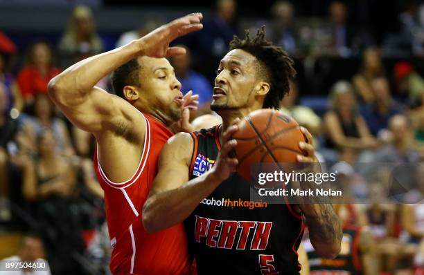 Jean-Pierre Tokoto of the Wildcats in action during the round 11 NBL match between the Illawarra Hawks and the Perth Wildcats at Wollongong...