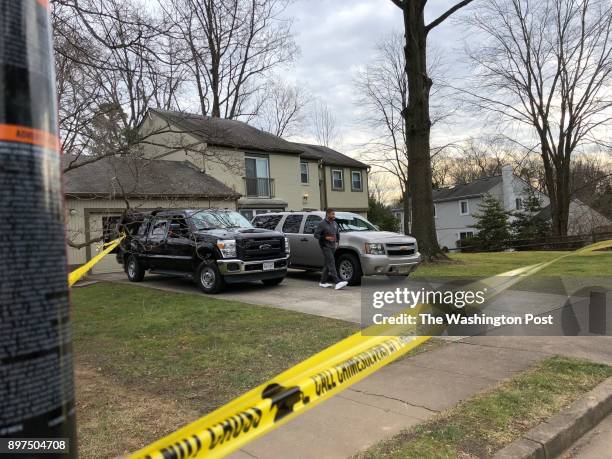 Fairfax police investigate shooting deaths in the 2600 block of Black Fir Court in Reston, Virgina December 22, 2017.