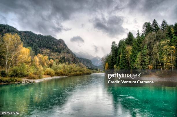 the lech river - füssen, germany - lech stock-fotos und bilder