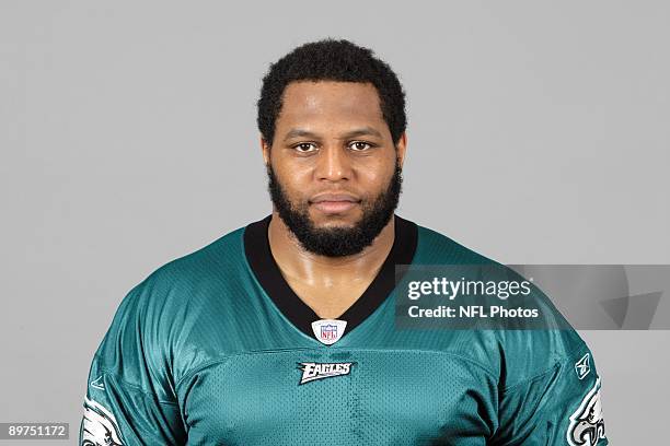 Mike Patterson of the Philadelphia Eagles poses for his 2009 NFL headshot at photo day in Philadelphia, Pennsylvania.