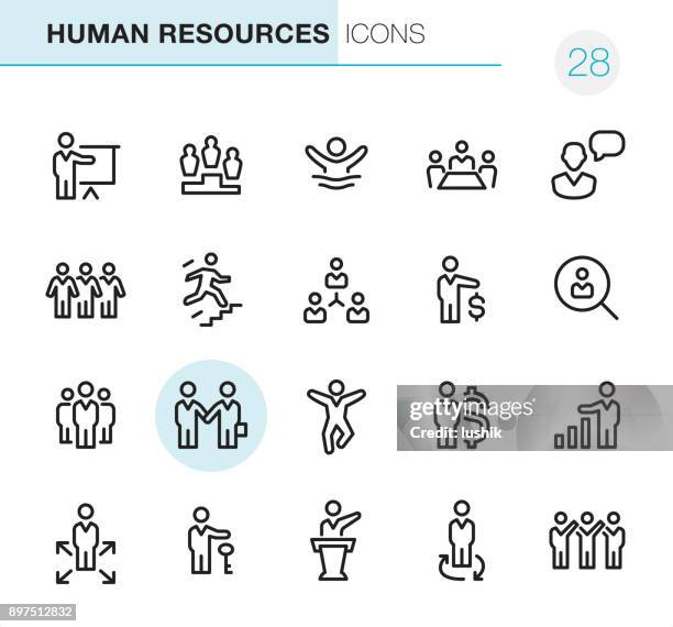illustrations, cliparts, dessins animés et icônes de ressources humaines - icônes perfect pixel - bonhomme