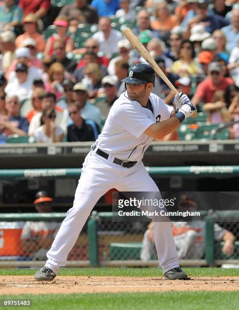 Alex Avila of the Detroit Tigers bats against the Baltimore Orioles during his Major League debut at Comerica Park on August 6, 2009 in Detroit,...