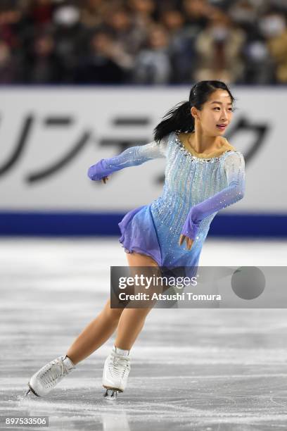 Rin Nitaya of Japan competes in the ladies free skating during day three of the 86th All Japan Figure Skating Championships at the Musashino Forest...
