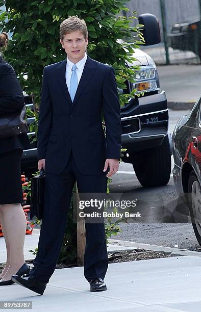 Actor Matt Czuchry is seen on location for "The Good Wife" August 11, 2009 in the Long Island City neighborhood of the Queens borough of New York...