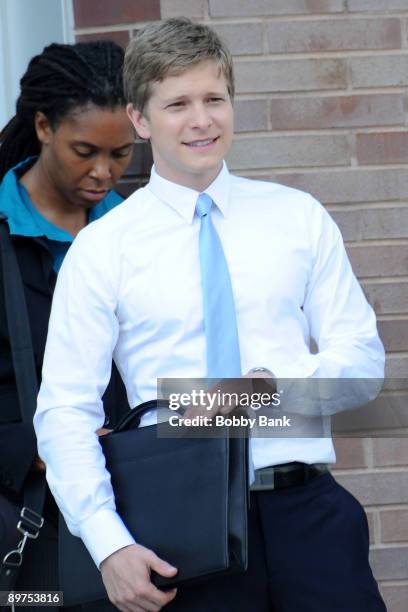 Actor Matt Czuchry is seen on location for "The Good Wife" August 11, 2009 in the Long Island City neighborhood of the Queens borough of New York...