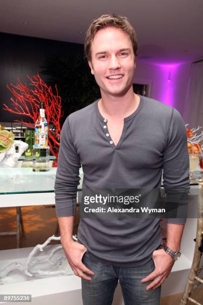 Actor Scott Porter at the Malibu and Reef Check Party hosted by Anna Faris at Malibu Reef Check Estate on August 11, 2009 in Beverly Hills,...