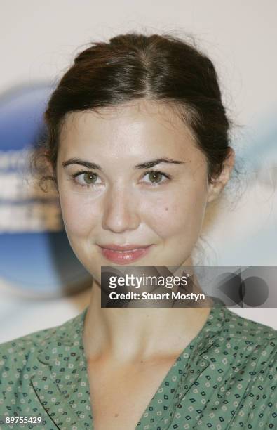 Lisa Hannigan poses with her nomination for the 2009 Barclaycard Mercury Prize for her album 'Sea Sew' at the nominations for the Barclaycard Mercury...