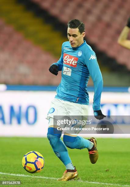 Josè Maria Callejon of SSC Napoli in action during the TIM Cup match between SSC Napoli and Udinese Calcio at Stadio San Paolo on December 19, 2017...