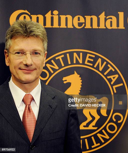 Elmar Degenhart, new CEO of German auto parts maker Continental, poses for a photo in Hanover, northern Germany on August 12, 2009. The company's...