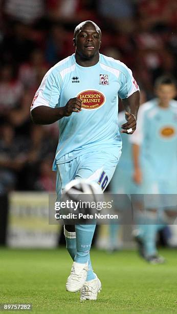 Adebayo Akinfenwa of Northampton Town during the Carling Cup Round One Match between Southampton and Northampton Town at St Mary's Stadium on August...
