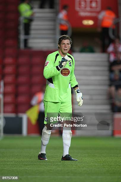Chris Dunn of Northampton Town during the Carling Cup Round One Match between Southampton and Northampton Town at St Mary's Stadium on August 11,...