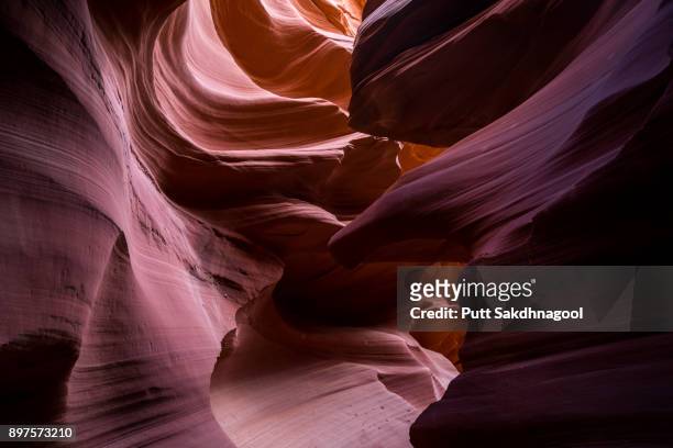 sandstone formation in lower antelope canyon - navajo sandstone formations stock pictures, royalty-free photos & images