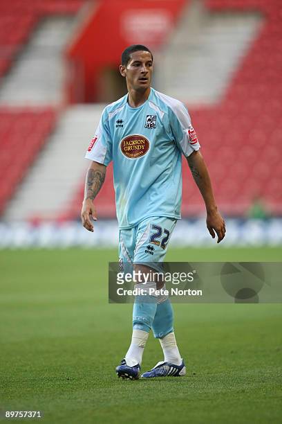 Ramone Rose of Northampton Town during the Carling Cup Round One Match between Southampton and Northampton Town at St Mary's Stadium on August 11,...