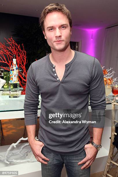 Actor Scott Porter at the Malibu and Reef Check Party hosted by Anna Faris at Malibu Reef Check Estate on August 11, 2009 in Beverly Hills,...