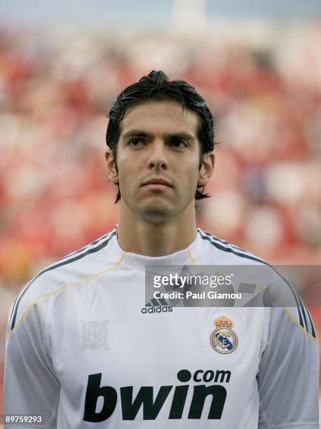 Midfielder Kaka of Real Madrid lines up against the Toronto FC during the friendly match at BMO Field on August 7, 2009 in Toronto, Canada. Real...