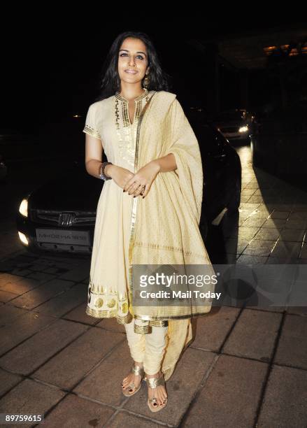 Bollywood Actress Vidya Balan at the 25th Wedding Anniversary of Ramesh Taurani.