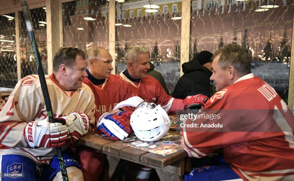 Russia's President Putin in Night Hockey League match
