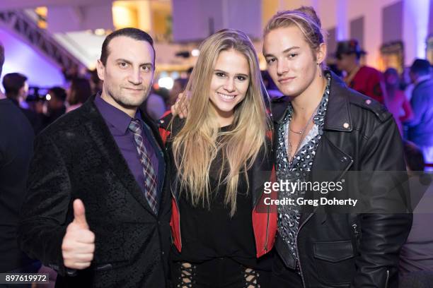 Vartan Vartanyan, Sydney Siegel and Mitchell Hoog attend the Rio Vista Universal's Valkyrie Awards and Holiday Party on December 16, 2017 in Los...